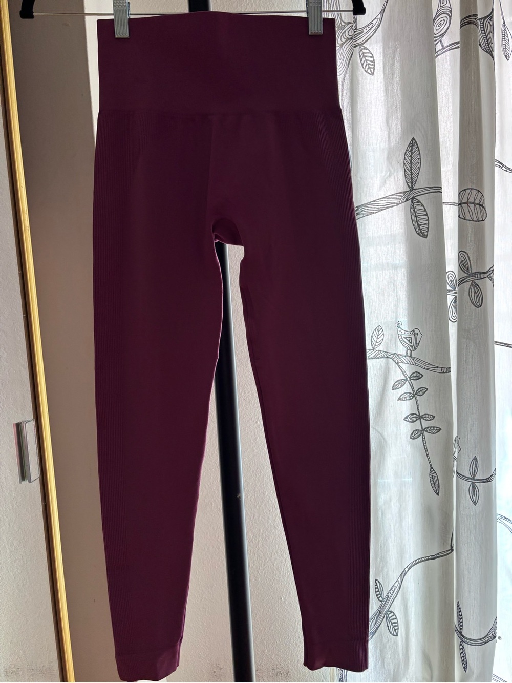 Set Active Ribbed Dark Purple Leggings